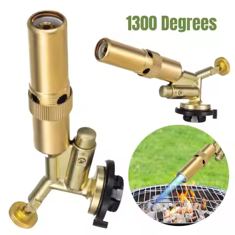 Metal Welding Torch 1300 degrees Portable Gas Torch Flame Butane Torch Adjustable Heating Flame Buta