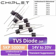 5Pcs TVS 5000W 5KP14A 15 5KP16A 5KP17CA 18 5KP20CA Transient Suppression Diode Unidirectional Bidire