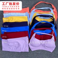 DFYNE European American Seamless Backless Halterneck Sports Vest Shorts Suit Women High Elastic Matt