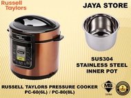 Russell Taylors PC-6 | PC-60 | PC-80 | PC-12 Pressure Cooker - 6.0L-12L, Featuring 9-Smart Cooking O