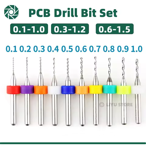Carbide Micro Drill Bits Mini CNC Drilling Bit Set Print Circuit Board Drill Bit For PCB For Board