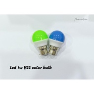 Led Color Bulb B22 1W Ping Pong Pin Type Decoration ( Blue Green)
