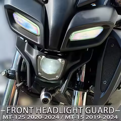 Motorcycle ABS Headlight Protector Cover Protection Guard Front Lamp Fits For YAMAHA MT-15 2019-2024
