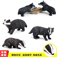 Solid Simulation Animal World Toy Model New Style European Badger Dog Badger Weasel Badger Weasel Ch