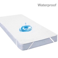Waterproof White Mattress Pad Cover Anti Mites Bed Sheet Waterproof Mattress Protector For Bed Elastic Belt Fix Mattress Topper
