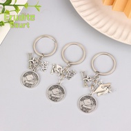 [EruditeCourtS] Silver 2024 Graduation Ceremony Keyring Cute Graduation Cap Diploma Baccalaureate Gown Keychain Commemoration Keychain [NEW]