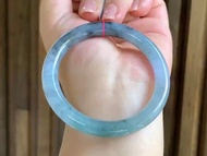 冰種翡翠天然翡翠玉鐲 A玉手鐲玉鈪 • 糯冰種三彩烏雞翡翠圓鐲