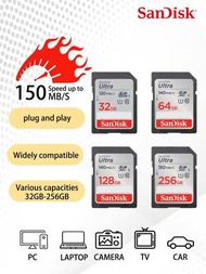 Sandisk Ultra SD 卡 C1032GB 64GB 128GB 256GB 相機車載 DV 單反相機存儲卡