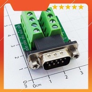[2 Pieces]- DB9 Port 9-Pin Male Domino Screw Wire Connector Without Case