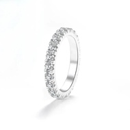 new 925Silver Moissanite Bar Ring Pure Silver Plated 18K Gold Womens Ring Foreign Trade Fast Selling