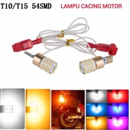 [2 PCS] T10 / T15 FLASH LED BULB LAMPU SIGNAL FLASH LAMPU CACING Y15ZR/Y16ZR/LC135/RS150