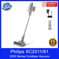 Philips XC2011/61 Cordless Vacuum. 2000 Series. 21.6 Volt Battery. 3-Stage Filtration. PowerCyclone