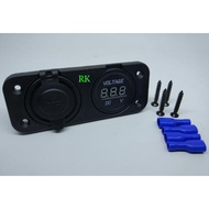 CHARGER USB DAN VOLTMETER DIGITAL - VOLTASE METER