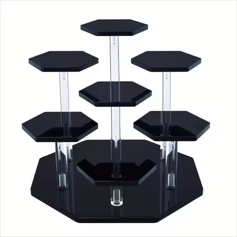 Acrylic Display Rack Hexagonal Cosmetic & Jewellery Storage & Display Rack Collectible Tool Rack Goo