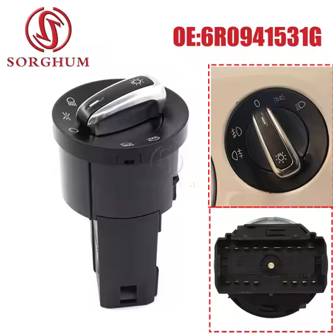 SORGHUM 6R0941531G 6RD941531 Fog Lamp Headlight Switch Button For Audi A4 8E B6 TT 8N Transporter T5