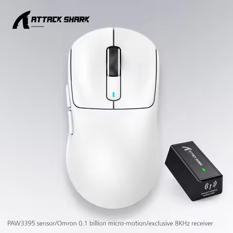 Attack Shark X3pro 8k Wireless Bluetooth Three Mode Mouse Lightweight Paw3395 Sensor 26000dpl Resolu