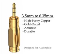 HiFi Grade 3.5mm to 6.35mm Adaptor, 3.5mm轉6.35mm, 3.5mm to 6.5mm,  3.5mm轉6.5mm, 3.5mm to 6.3mm, 3.5mm轉6.3mm (6.35mm to 3.5mm)