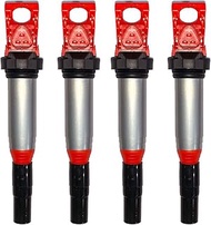 4PC HIGH ENERGY RED TOP DELPHI TYPE IGNITION COIL UF667 12138616153 FOR MINI R55 R57 R56 R60 R58 R61