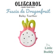 Oli & Carol Fucsia de Dragonfruit Baby Teether Natural Rubber Fruit Gums Sense Treasures by Hey Litt