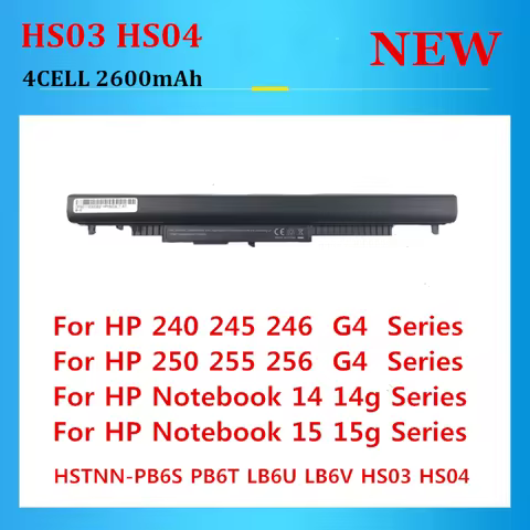 New HS04 Laptop Battery for HP 240 245 250 255 G4 Notebook PC For Pavilion 14-ac0XX 14-ac1xx 15-ac0X