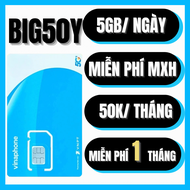 Sim 4G Vinaphone Tặng 1 Tỷ GB Truy Cập MXH Không Giới Hạn Free Tháng Đầu Gia Hạn Chỉ 49K/Tháng BIG50