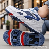 [ 100% high quality]Size 29-43 Spot goods Four-Wheeled  Roller Shoes Wheel Shoes Boy Girl Kids Adult