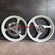 SPORT RIM Y15ZR Y16ZR 3 BATANG FULL CHOP ENKEI PNP SUSU PUTIH BLACK SIAP DISC DEPAN 1.6/1.6 SIAP BEA