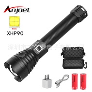 Cross-Border New Style XHP90 Strong Light Flashlight USB Charging Power Display P90 Zoom 26650 Stron