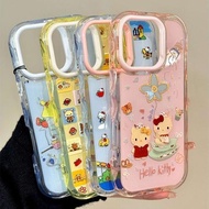 Sarung iPhone Corak Gelombang Jeli Rumah Arnab Kelabu yang Serasi untuk iPhone 17 / AIR / 16 Pro Max