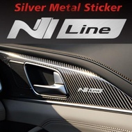10pcs Metal Self-Adhesive Car Logo Emblem Sticker Car Exterior Accessories For Hyundai N Line Elantr