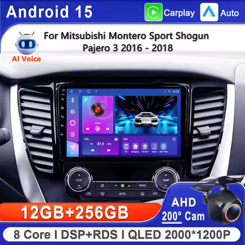 Android 15 For Mitsubishi Montero Sport Shogun Sport Pajero Sport 3 2016 - 2018 Car Radio Multimedia