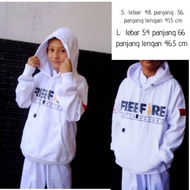 PUTIH Boys FREE FIRE Jackets/Cool FREE FIRE Jackets/GAMERS Jackets/White FREE FIRE Jackets