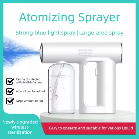 Hair Spray Spray Gun Blue Light Nano Disinfection Gun Disinfection Sterilization Atomizing Machine E