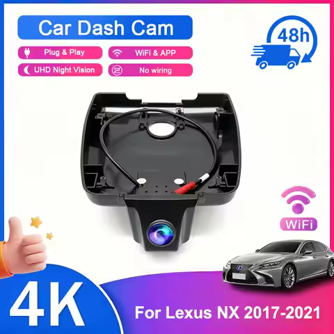 Plug and play Car DVR For Lexus For Lexus NX NX300H NX200T NX200 2018-2021 Dash Cam WiFi 4K 2160P Lo