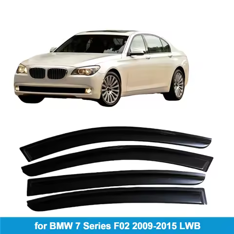 Window Visor for BMW 7 Series F02 2009-2015 LWB Rain Guard Side Vent Deflector Weathershield Outside