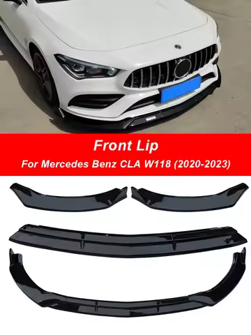 Front Bumper Splitter Lip For Mercedes Benz CLA W118 C118 X118 CLA180 200 220 250 CLA35 45 AMG 2020-
