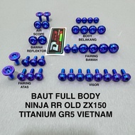 FULL BODY TITANIUM BOLT NINJA RR OLD ZX150 GR5 original VIETNAM body bolt