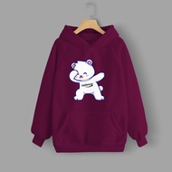 Hoodie Wanita Gambar Hero Bear Warna Burgundy Terbaru Vallenca Official