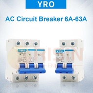 Factory Supply YRCB-63 10A 16A 20A 25A 32A 40A 50A 63A 2P AC 400V Mini Circuit Breaker MCB Cutout Sw