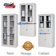 Steel Glass Storage Cabinet / Metal Glass Cabinet / Swing Door Steel Cabinet / Office Cabinet File /