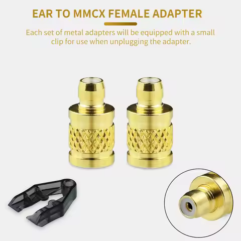 OKCSC Pentaconn EAR Male to MMCX Female Adapter Earphone Connecter for Acoustune HS1650CU/HS1655CU/1
