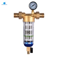 【LUN】-Pre Filter Purifier Whole House Spin Down Sediment Water Filter Central Prefilter System Backwash Stainless Steel Mesh