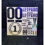stiker helm leopard helm standar half face