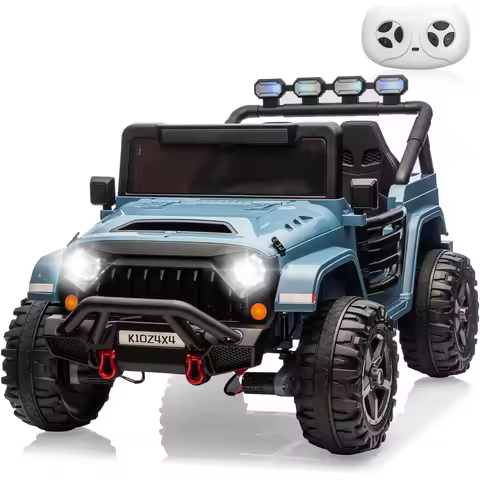 24V Electric Ride on Toys w/Remote Control,4WD/2WD, 3 Speeds,Led Lights, Bluetooth, Electric Car for