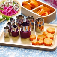 Vegetable and Fruit Mold Embossed Stainless Steel Cartoon Flower Cutter Bento Food Cutter Set造型水果蔬菜切