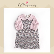 Little floral ao dai designed for girls, ao dai set with pants size 1-2Y byNayoung