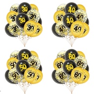 LIPUPON 12PCS 30th BIrthday Balloons, DIY Latex Birthday Balloon, Fashion Inflatable 18th 30th 40th 