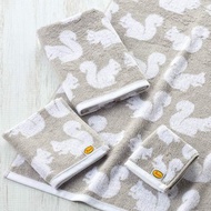 日本丸真│Anorak英倫設計款毛巾洗臉巾 松鼠