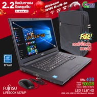 โน๊ตบุ๊ค Fujitsu LifeBook A576/P Celeron Gen6 / RAM 4-8GB (DDR4) HDD 500GB / หน้าจอ 15.6 นิ้ว CAMERA / Wifi-Bluetooth  ในตัว Refurbished laptop used notebook คอมพิวเตอร์ 2022 มีประกัน By Comdee2you