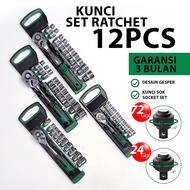 FEIBAO Shock Wrench 12Pcs 1/2 inch - 1/4 inch - 3/8 inch Shock size 4mm-24mm Easy to carry